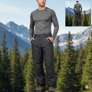 Columbia Sportswear Mens L Ski Snowboard Pants Black Insulated Water Resistant